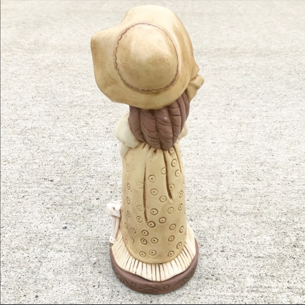 Vintage 70’s girl with hat and umbrella figure southern belle - Picture 6 of 9
